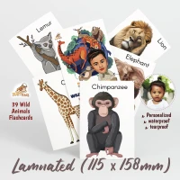 39 wild animals flashcards high quality offer price laminated waterproof tearproof durable