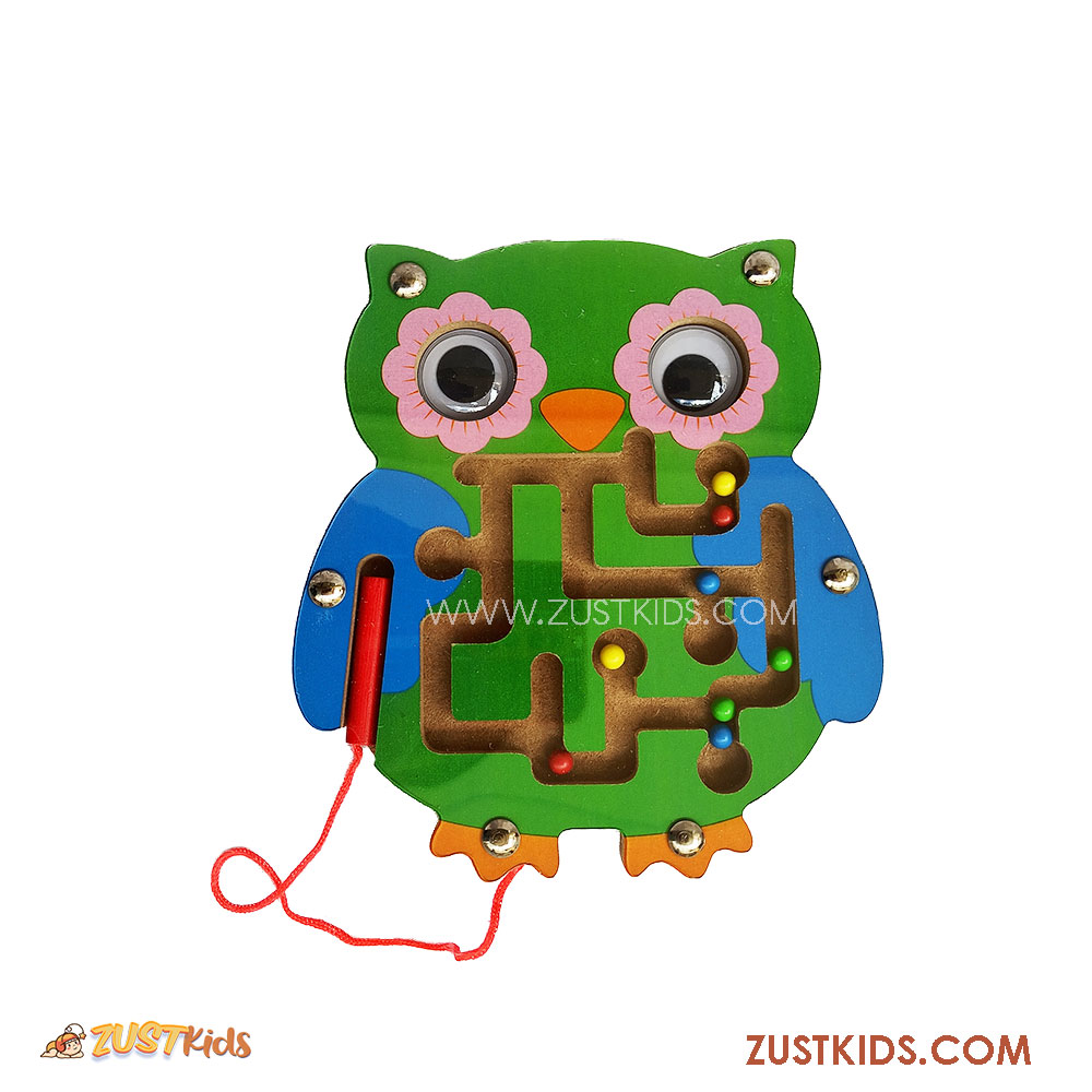 Buy magnetic owl Shaped wooden Puzzle