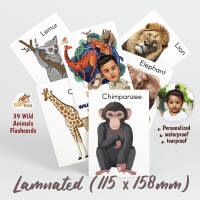 39 wild animals flashcards high quality offer price laminated waterproof tearproof durable